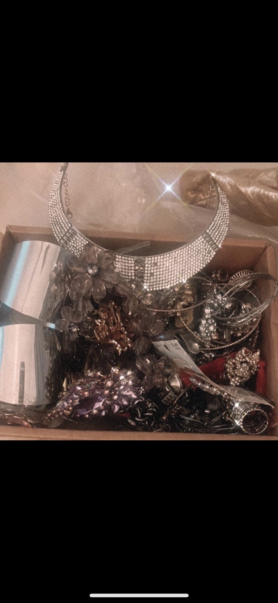 Big Box of Scrap Costume Jewelry for Crafting