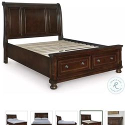 Queen Size Rustic Brown Bedroom Set