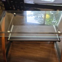 Glass Computer Desk/ Picture
