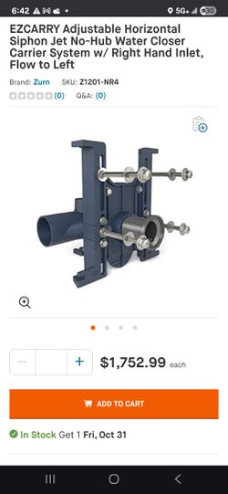 zurn z1201-n ezcarry water closet carrier