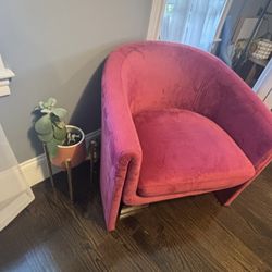 2 Pink Velvet Chairs