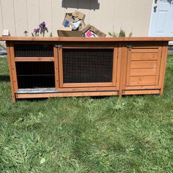Animal Hutch With Ramp And Light