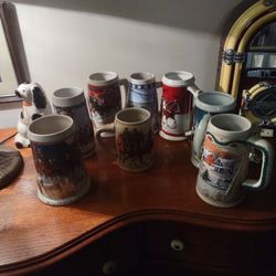 Bud Wiser Mugs   Set Of 8 