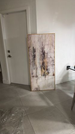 Modern Abstract Gold-Framed Wall Art