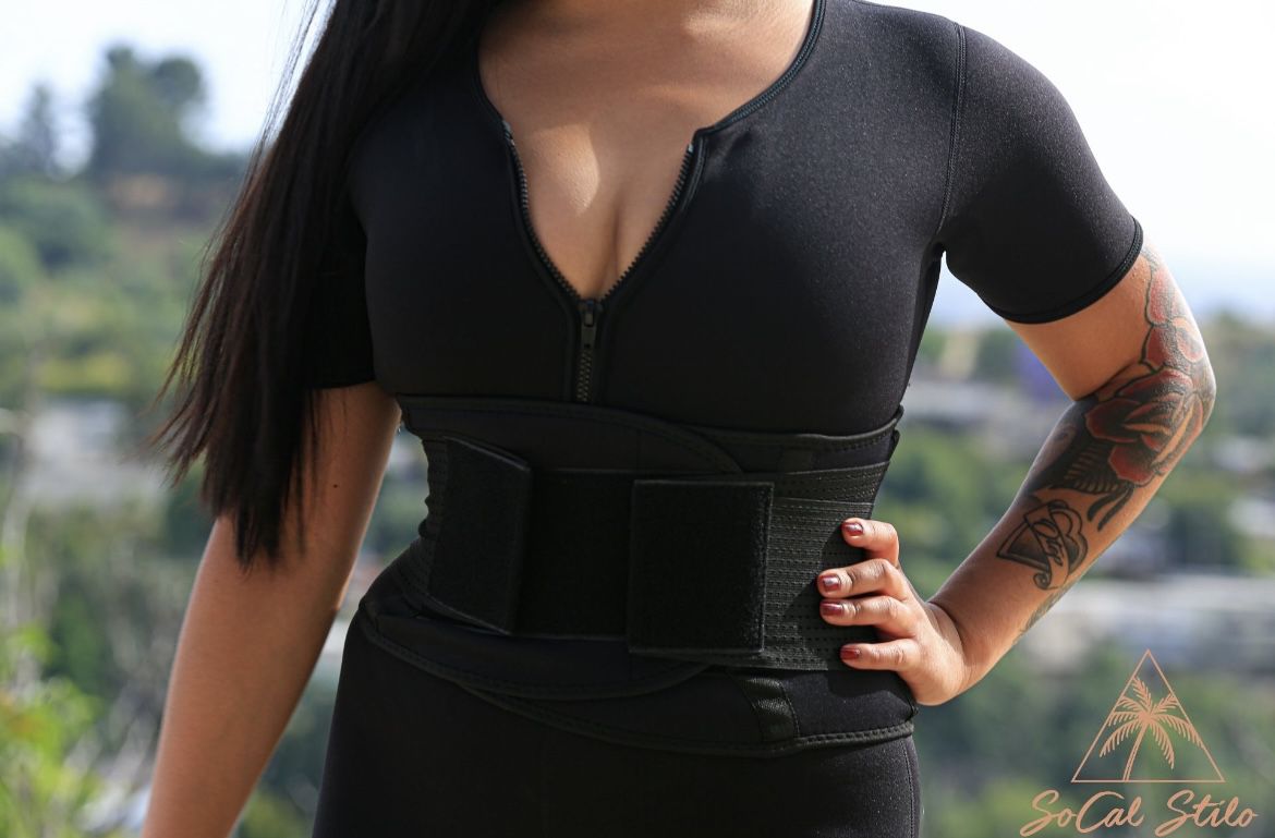 Waist Trimming Corset With FREE Neoprene Sweat Suit That Enhances Your Workout 