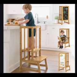 Children's Stool / Chair  / White And Black Board