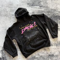Sp5der Hoodie Pink Black