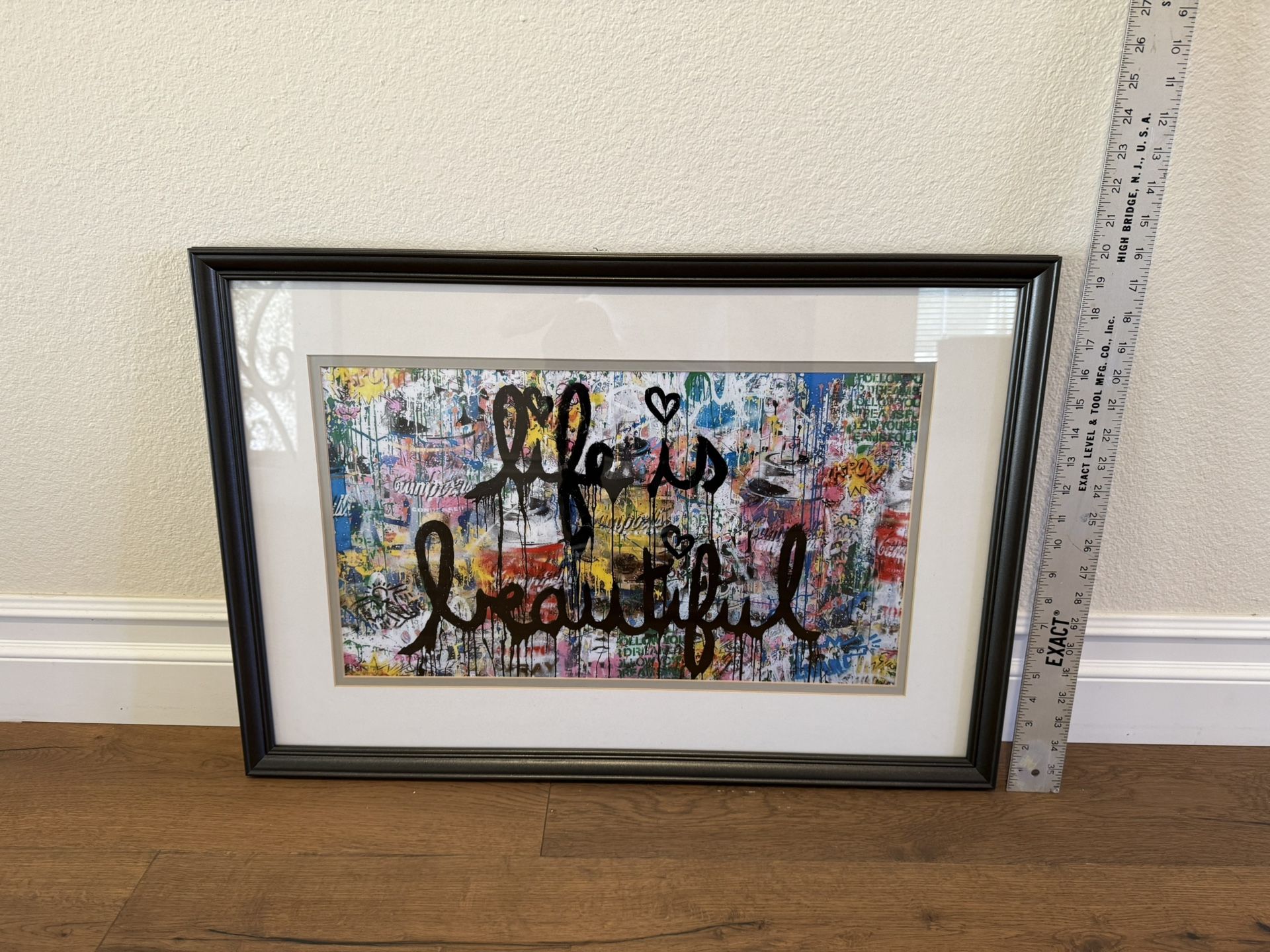 Banksy Life Is Beautiful Framed Art Print