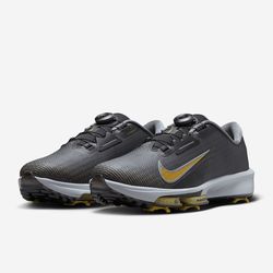 Men Nike Infinity Tour BOA 2 Golf Cleats Black Gray Gold FN6730-003 Men’s Sz 9 W