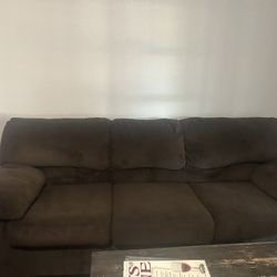 Brown Couch and Loveseat Sofa Set