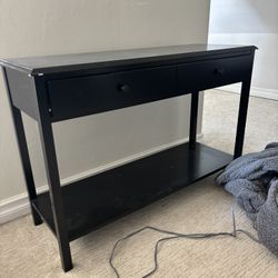 Black 2 Drawer Console