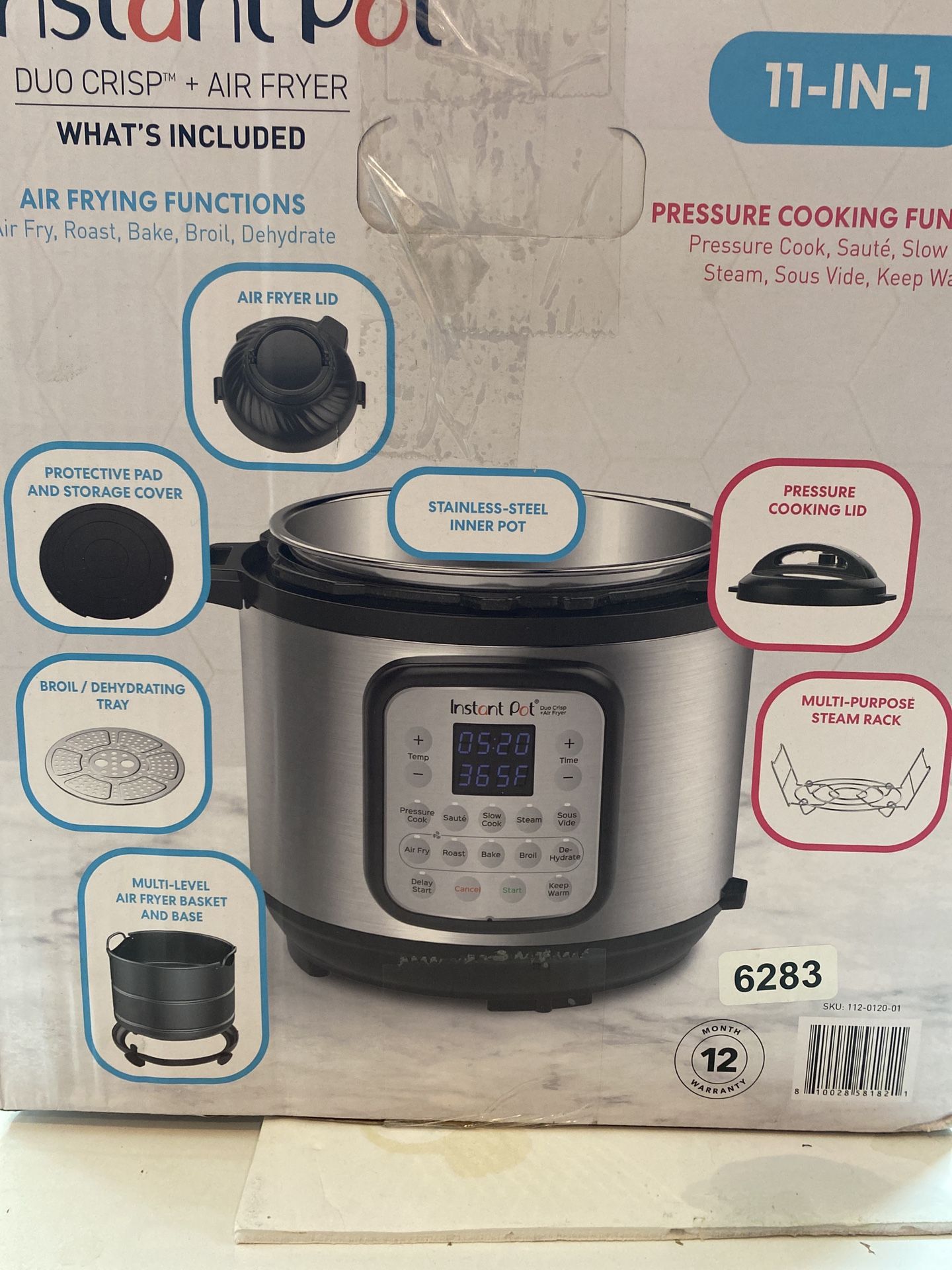 Instant Pot Duo Crisp 11-in-1 Electric Pressure Cooker w/ Air Fryer Lid 8 Quart