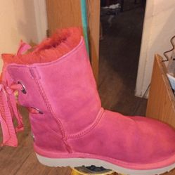 Uggs Red Boots Size 5.5
