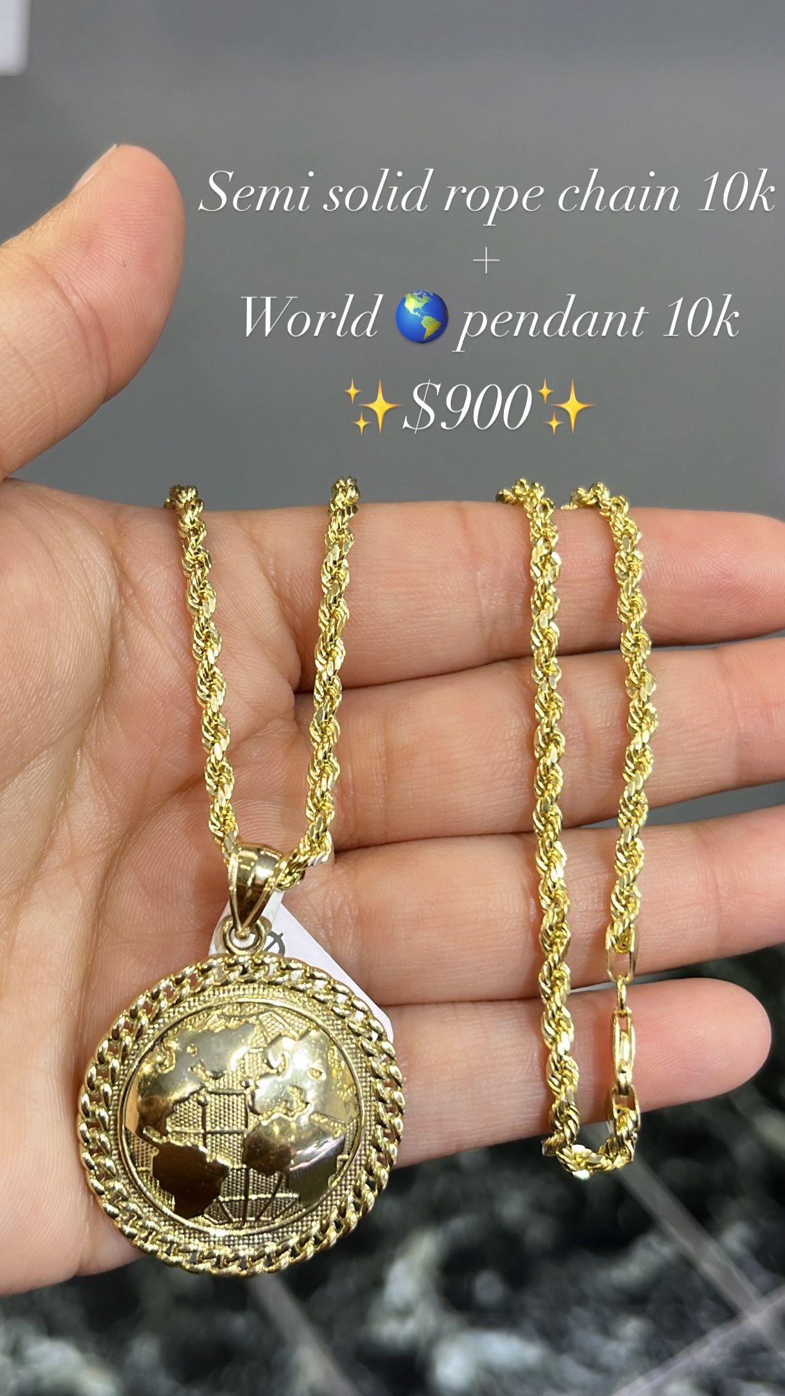Rope Chain And Pendant