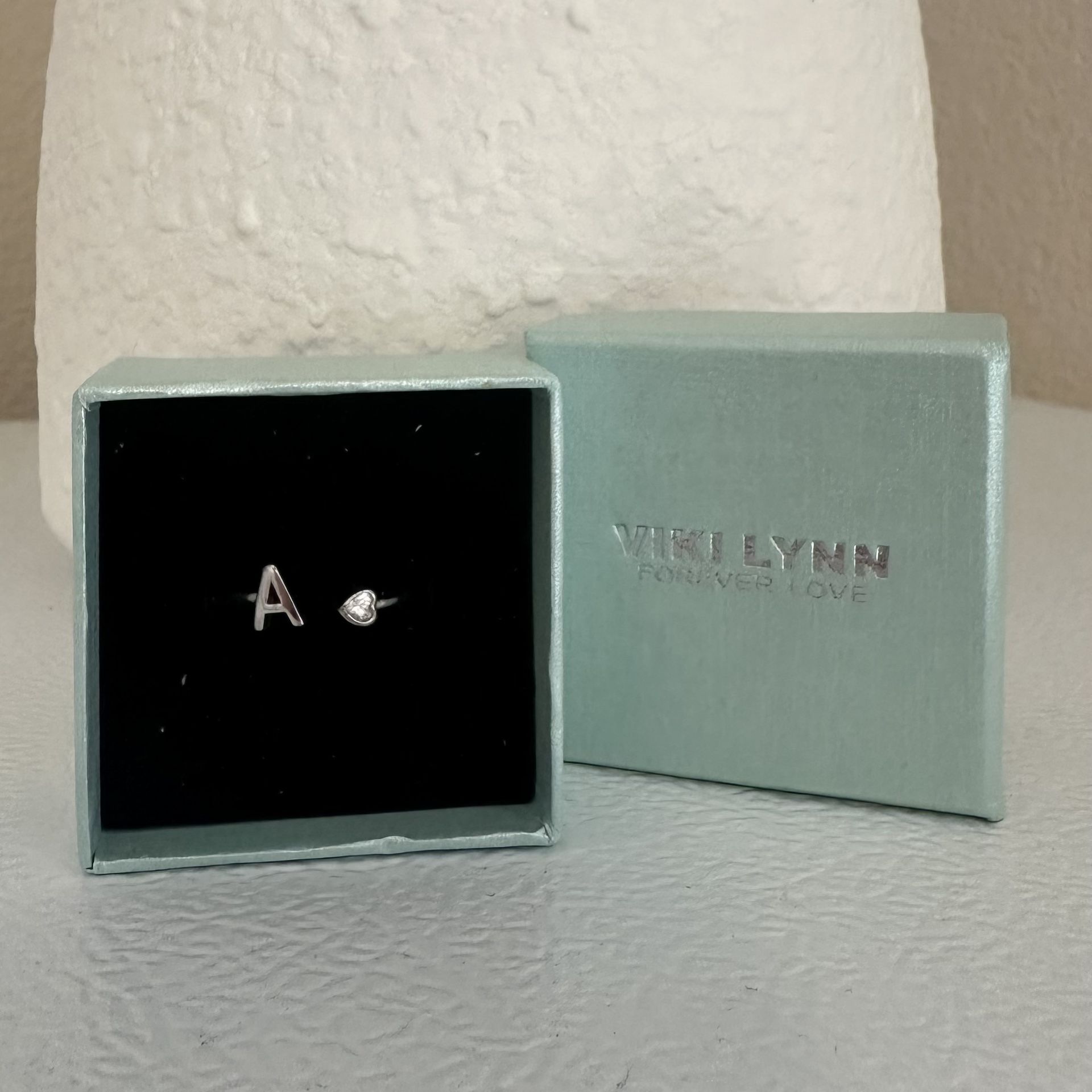 Ring- Sterling Silver - Dainty Initial Ring Size 7