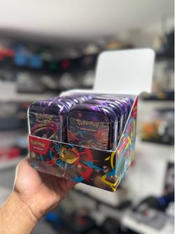 Pokemon mega evolution Mini Tins display