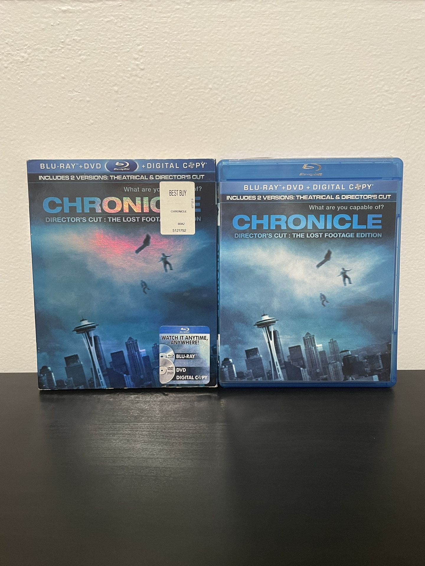 Chronicle Directors Cut Lost Footage Edition Blu Ray DVD 2 Disc Combo Slipcover