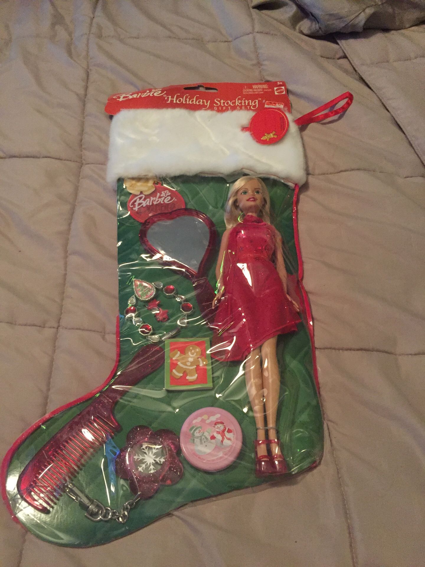 Barbie holiday stocking gift set new