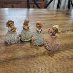 Precious Moments 2001 Vintage Glass Bell Figurines