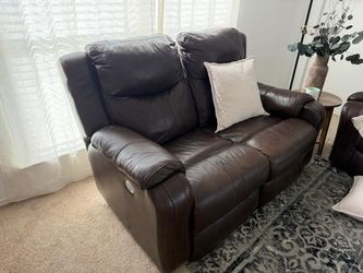 leather recliner loveseat