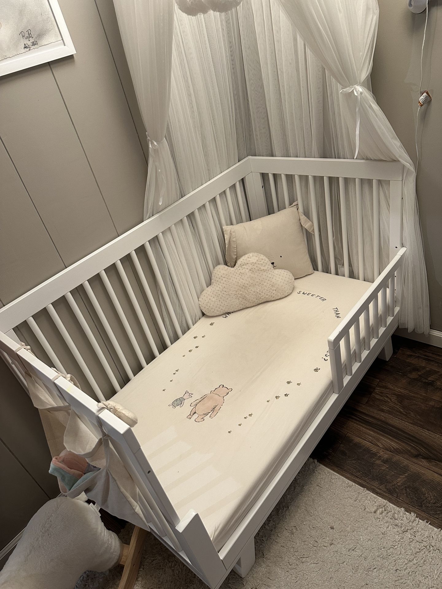 Babyletto Hudson 3in1 Convertible Crib with Toddler Rail White