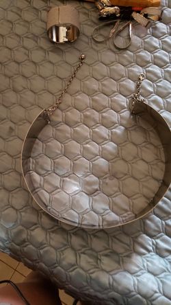 Metal silver waist belt, bracelet, earrings