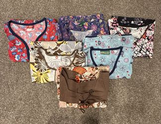Scrub Tops Lot Of 6 Koi Uniform Advantage Cottonality Women Size Large Medium