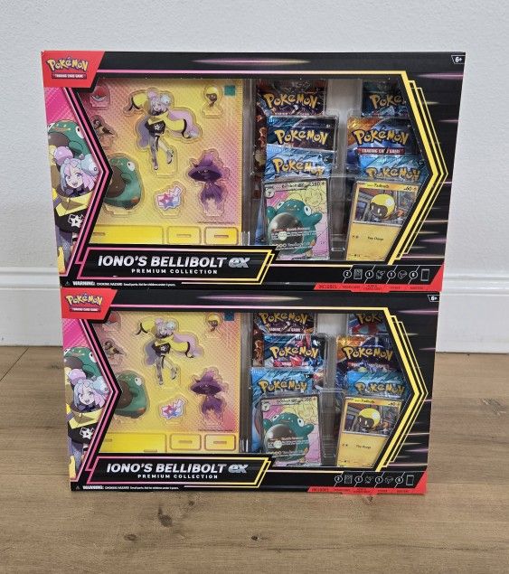 For Sale:
Brand New in Box Pokemon Trading Card Game TCG Iono’s Bellibolt EX Premium Collection