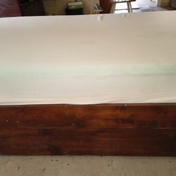 Custom-made twin size captain bed frame