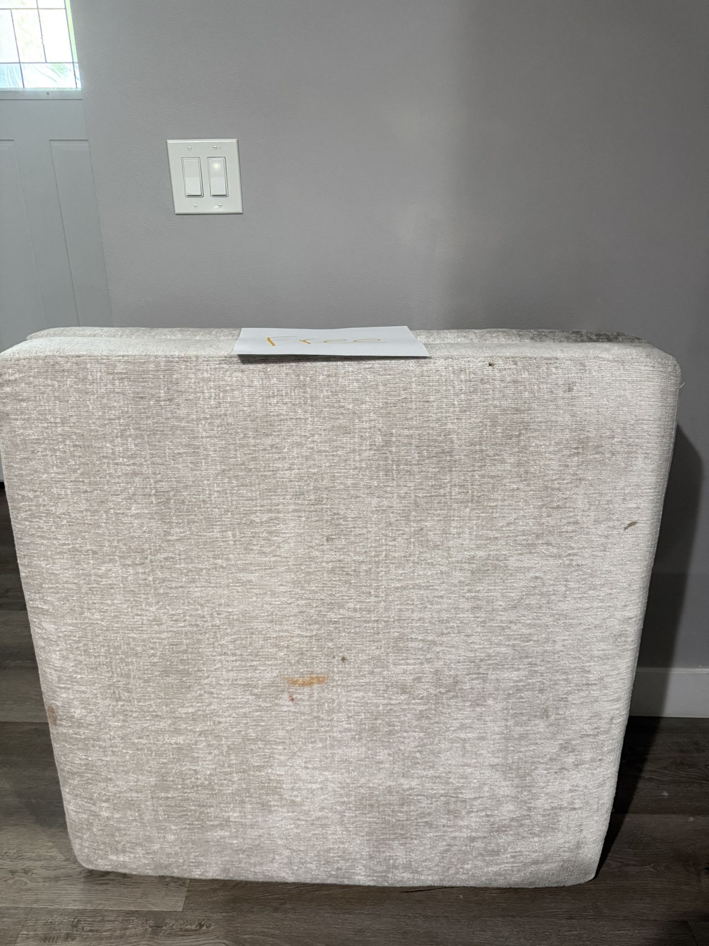 FREE ottoman ivory colored