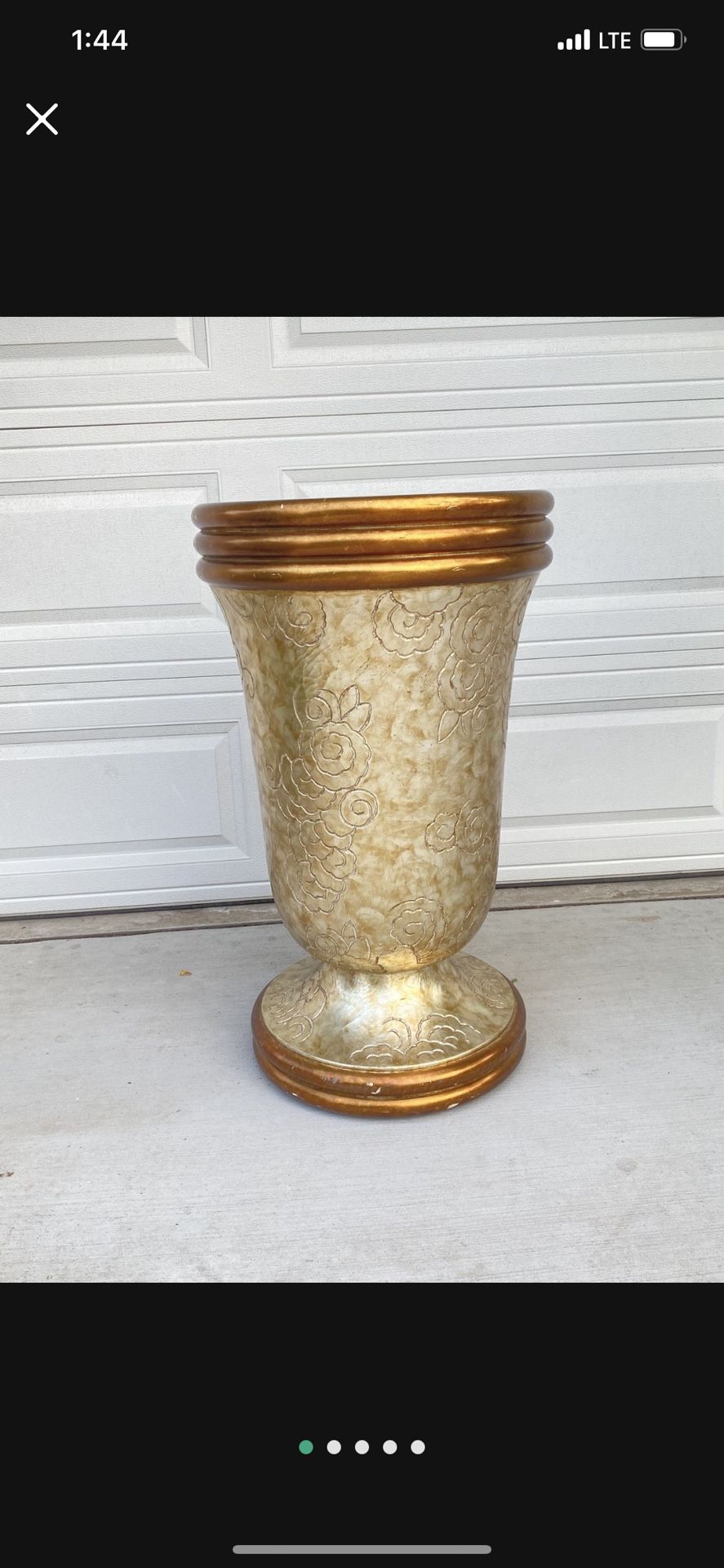 Gold Flower Pot