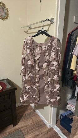 Blush Pink Floral Embroidered Dress