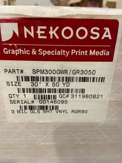 NEKOOSA SPM300GWR/GR3050 Graphic & Specialty Print Media 30" X 50 YD