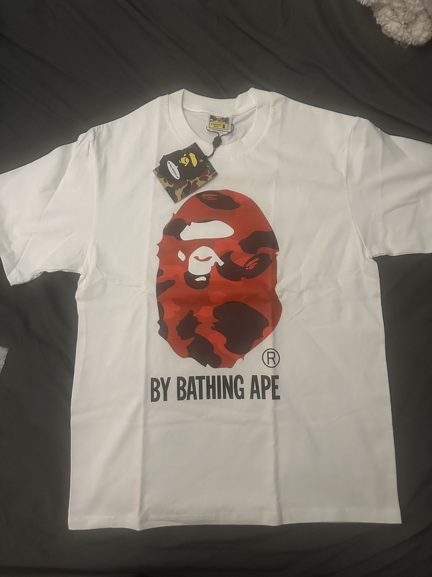 BAPE By Bathing Ape Red Camo Head Tee (White) – Size M