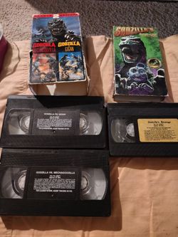 Godzilla VHS lot / oop VHS rare Godzilla vs Mechagodzilla + Godzilla vs gigan VHS lot