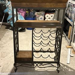 Wine Rack With Serving Tray