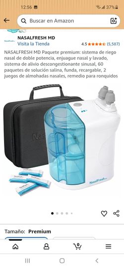 Nasalfresh Paquette premium sistema de riego nasal de Doble potencia enjuague nasal y lavado descongestionante