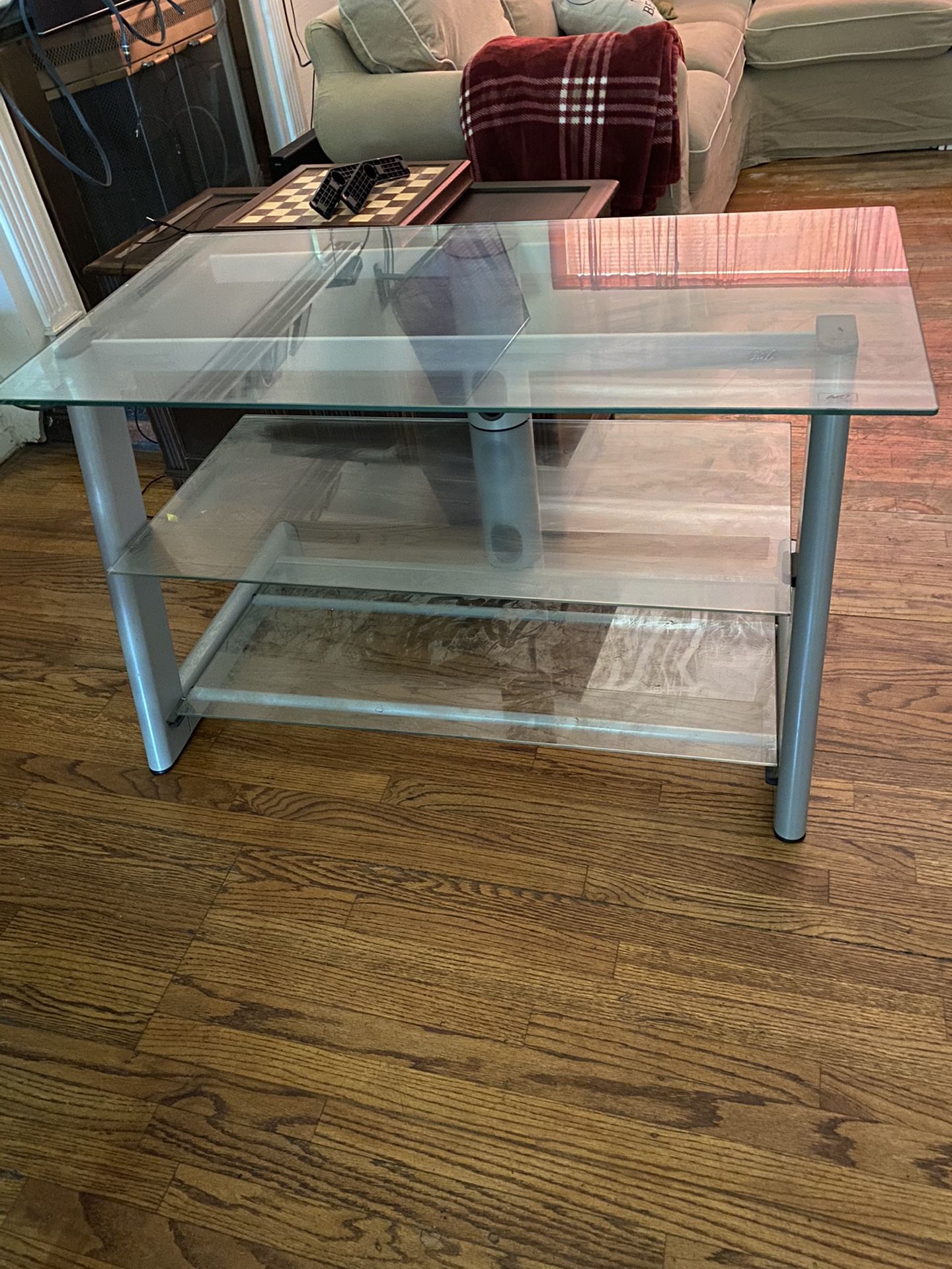 3 tier glass tv stand