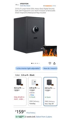 Xpedition 2.0 Cu.Ft Digital Home Safe