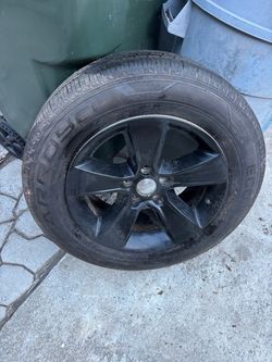 Black Alloy Wheel with Tire dodge charger