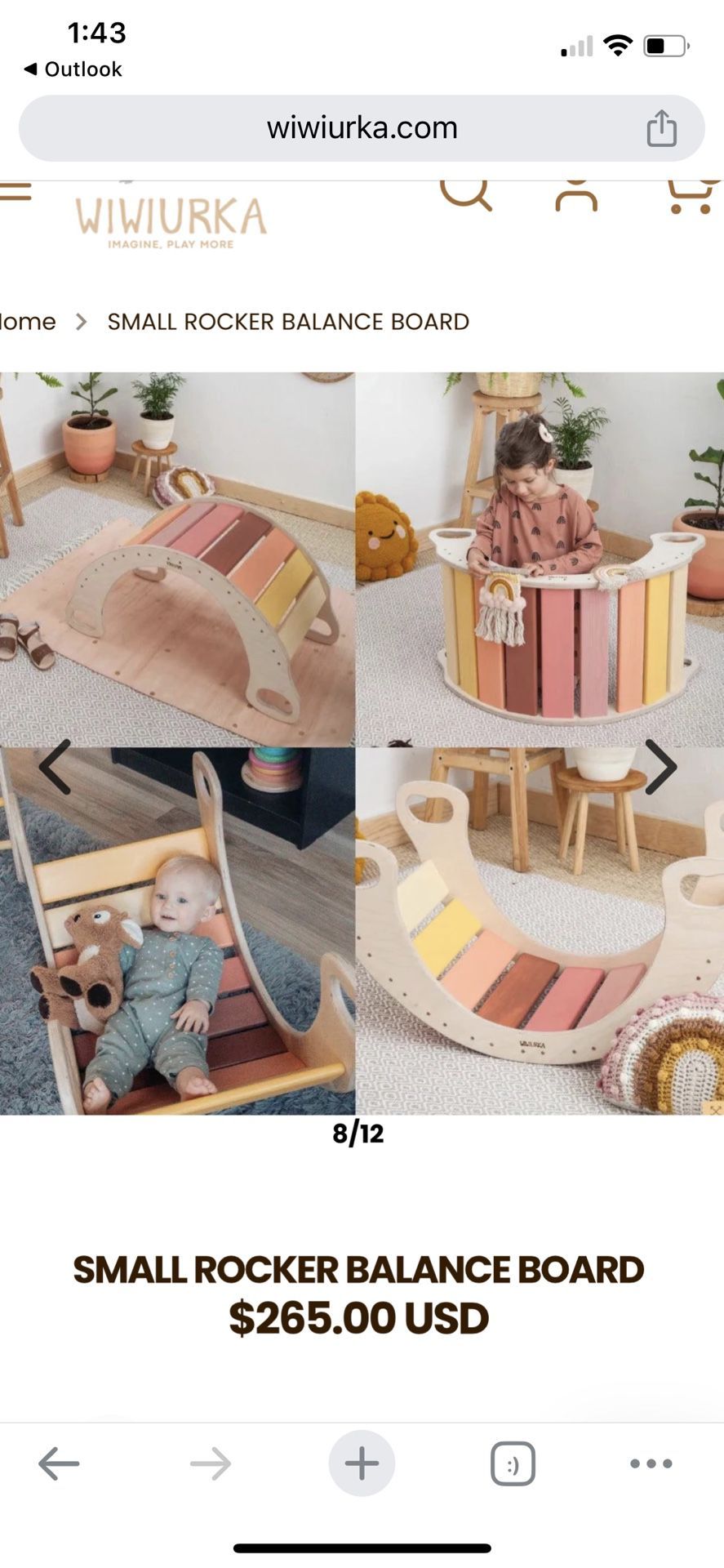 Kids Rocker Balance Board (wood)