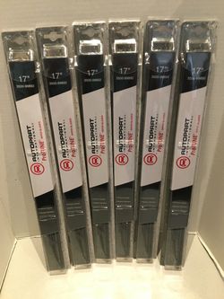 Lot Of 6 New 17” Framed Wiper Blades Fits Toyota Tacoma + More cars and trucks  Standard J-Hook