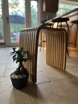 Slatted Bentwood Side Table