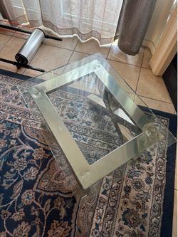 Modern glass top side table