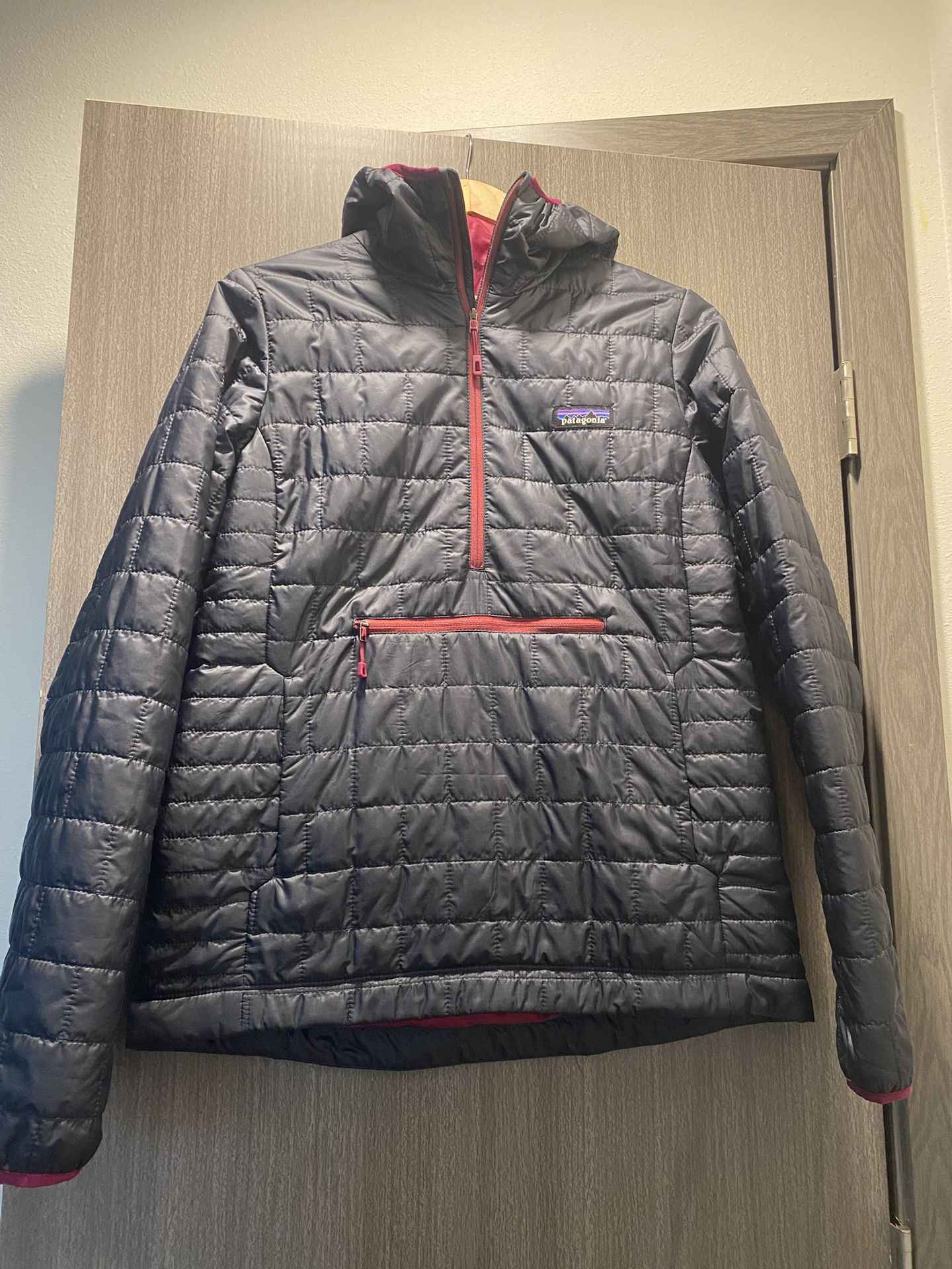Patagonia Sz M Nano Bivy Smoulder Blue Hoodie Jacket