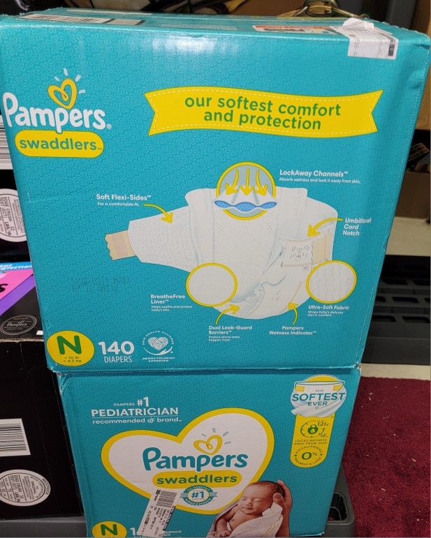 Pampers Size N (lot of 2)