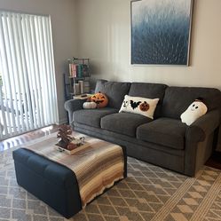 La-Z-Boy Fabric Sofa + Ottoman For Sale! 