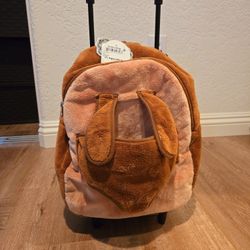 Popatu Kid's Brown  Rolling Backpack 