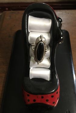 🦅💍925 silver ring with beautiful black stone 🦅💍