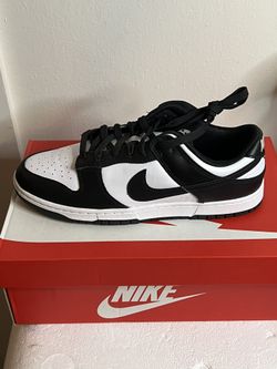 Nike Dunk Low Retro White Black Panda Black White Mens